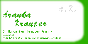 aranka krauter business card